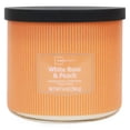 thumbnail image 1 of Mainstays 3-Wick Textured Wrapped White Rose and Peach Scented Candle, 14 oz, 1 of 6