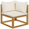 thumbnail image 4 of vidaXL 5 Piece Garden Lounge Set with Cushion Cream Solid Acacia Wood, 4 of 12