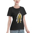 thumbnail image 2 of T-Shirt Basique à Manches Courtes pour Femme une Pièce Singe Jaune, 2 of 6