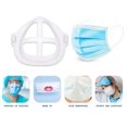 thumbnail image 2 of Support de Masque en Silicone, Cadre de Soutien Interne pour Masque en Tissu Fait Maison, Trou de Masque Frais, Plus d'Espace, Respiration Confortable, Lavable et Réutilisable, 5 Pcs, Transparent, 2 of 5