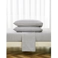 thumbnail image 3 of Chaps Solid Microfiber Soft 4pc Sheet Set Grey Queen, 3 of 5
