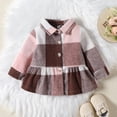 thumbnail image 2 of Girls Coats And Jackets Toddler Long Sleeve Plaid Prints Ruffles Red Girls' Fall Tops, Tees & Blouses ,2-3 Years, 2 of 6