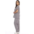 thumbnail image 2 of ZCtt Women's Six Pocket V-Neck Scrub Set with Cargo Pants, 2 of 3