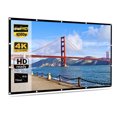 thumbnail image 1 of Foldable No Crease Soft Projector Screen Holes Hanging Portable Home Movie Meeting Screen (72inch 16:9), 1 of 8