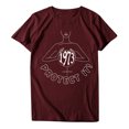 thumbnail image 4 of Pompotops T-Shirt Décontracté à Manches Courtes pour Femmes avec Imprimé Lettre, 4 of 6