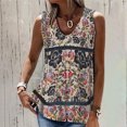 thumbnail image 5 of Birdeem Mode Femme Été Sans Manches Col en V Chandail Imprimé Blouse Décontractée, 5 of 5