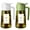 White+Green, variant on TrendPlain 16oz Green Glass 2-in-1 Olive Oil Dispenser Bottle Olive for Cooking – Oil Sprayer for Kitchen Gadgets, Air Fryer, Salad & BBQ – Black