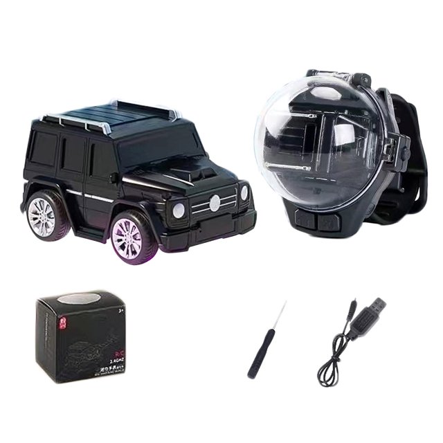 TIMIFIS Jouets Mini Montre Télécommandée Voiture Jouet 2,4 GHz Montre de Course au Poignet Chargement USB Dessin Animé Petite RC Interactive Cadeau Garçons Filles Anniversaire Sports Jouets d'Extérieur - Été