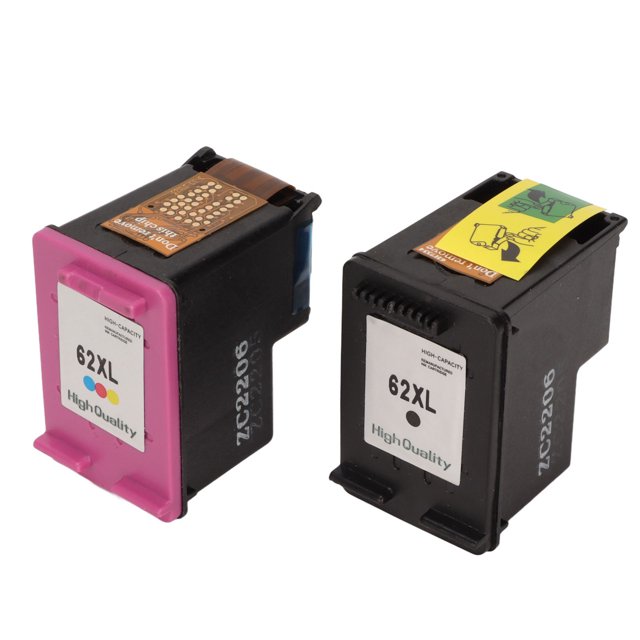 2Pcs 62XL Ink Cartridges, ABS Material Print Cartridges Replacement For For OfficeJet 200 258 5540 5542 5640 7640 Printer