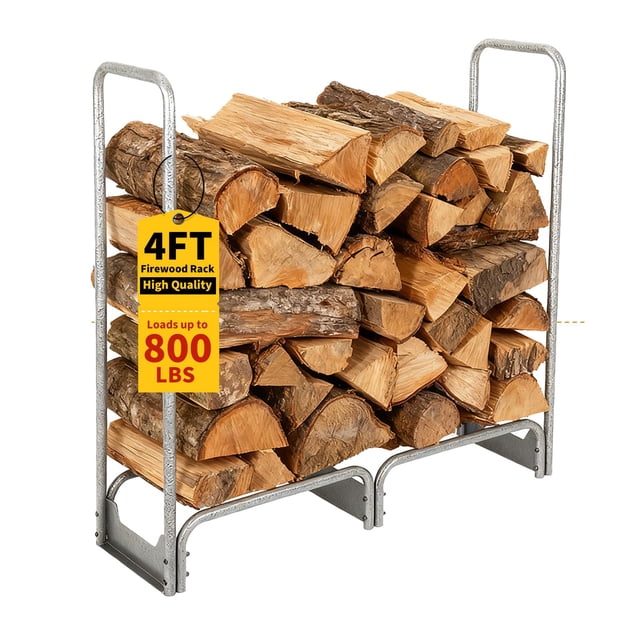 BeesClover Support de Bois de Chauffage en Acier Robuste avec Housse Imperméable en Oxford 600D – Porte-Bûches Intérieur/extérieur – Résistant à la Rouille, Grande Capacité – pour Foyer, Patio