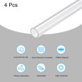 thumbnail image 3 of Unique Bargains Tube Acrylique Rigide Rond Transparent 13mm ID 15mm OD 14 Pieds pour Lampes et Lanternes, Système de Refroidissement par Eau 4 Pcs, 3 of 6
