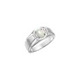 thumbnail image 3 of RYLOS Men's Rings Sterling Silver Classic 7X5MM Oval Gemstone & Diamond Ring Opal October Birthstone Rings For Men, Silver Rings, Size 13, 3 of 7