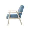 thumbnail image 4 of Posh Living Alton Traditional Fabric & Solid Wood Armchair in Light Blue/Cream, 4 of 9