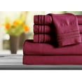 thumbnail image 1 of Mocassi 1800 Series Sheet Set 6 Pieces Deep Pocket California King Burgundy, 1 of 3
