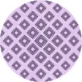 thumbnail image 1 of Ahgly Company Tapis d'Intérieur Ronds Lavables à la Machine, Style Transitionnel, Fleur Violette Violette, Tapis de Zone, 8 Pieds Rond, 1 of 7