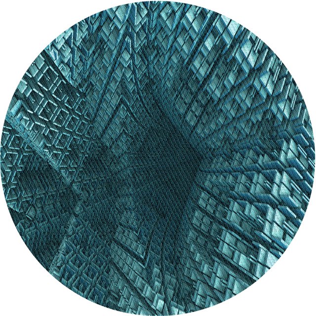 Ahgly Company Tapis d'Intérieur Ronds Transitionnels Lavables à la Machine, Vert Sarcelle Profond, 5 Pieds Rond
