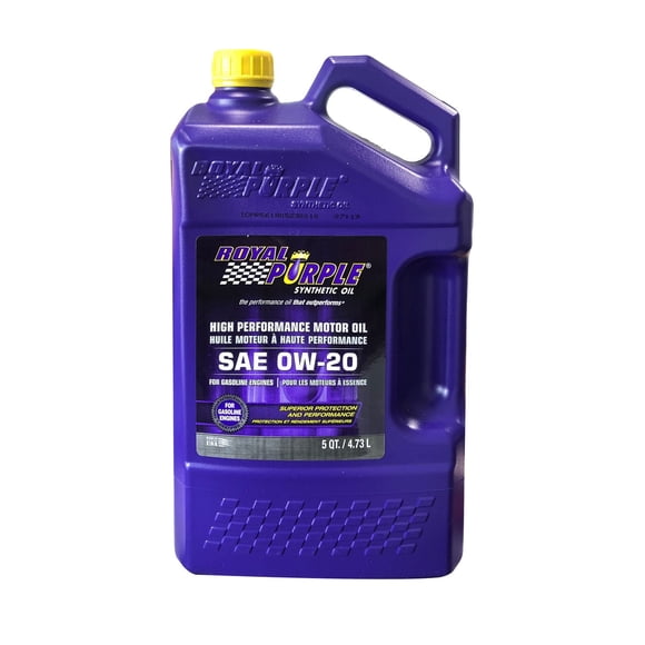Huile à moteur Royal Purple haute performance - SAE 0W-20 (4.73L)