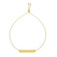 thumbnail image 1 of 14k Yellow Gold Adjustable Personalized Bar Charm Bolo Bracelet, 9.25", 1 of 1