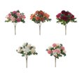 thumbnail image 4 of Xingzhi 4pcs/set Good Hand Feeling Artificial Flowers With Good Texture For Sensory Delight Silk Home Decoration For DIY Red 1Set, 4 of 6