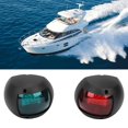 thumbnail image 2 of Boat Side Light, Navigation Signal Light Secure Red Green Lighting IP66 Waterproof  For Pontoons Yachts White,Black, 2 of 8