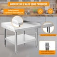 thumbnail image 4 of Kojooin Table de Gril en Acier Inoxydable Robuste, 60"x30 Pouces, Bord Courbé de 3 Pouces, 1500 Lb, 4 of 7