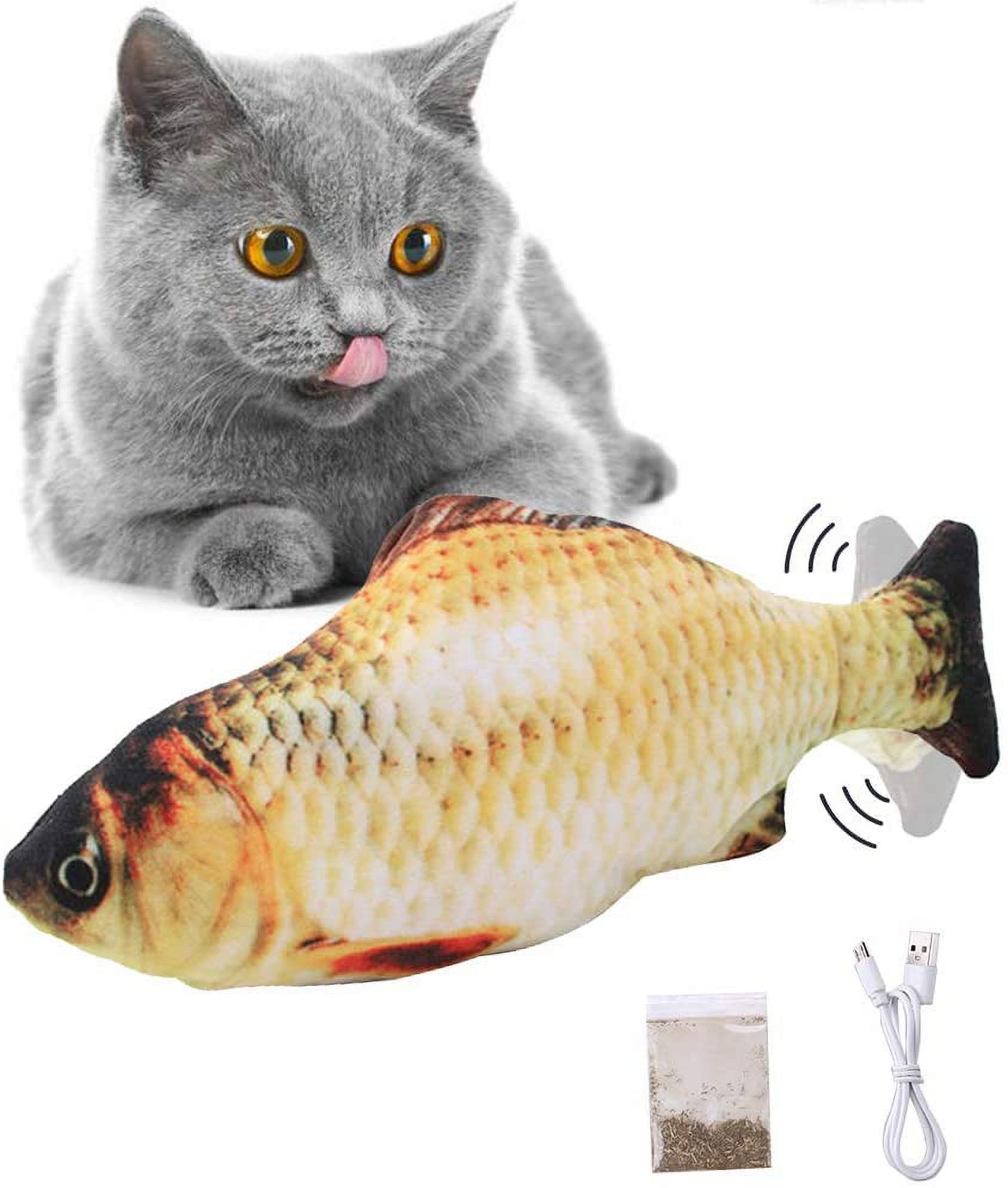 Cat Toys Fish for Indoor Cats - USB Floppy Fish Cat Dog Toy