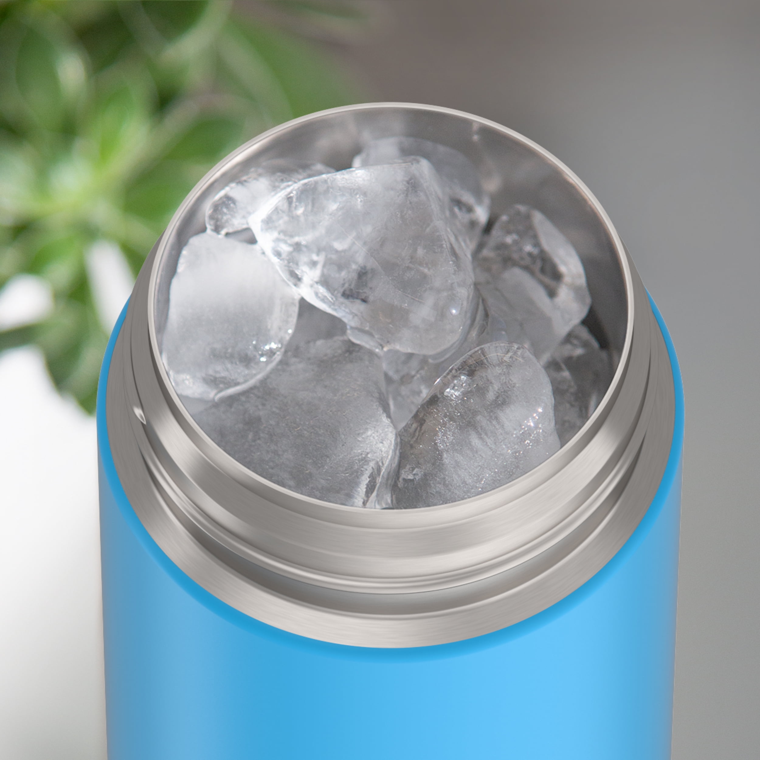 Thermos Kids Stainless Steel Vacuum Insulated Funtainer Water Bottle with Spout Lid, 470 ml, Electric Blue