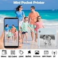 thumbnail image 4 of Mini Imprimante de Poche Bluetooth Imprimante Thermique Sans Fil avec 1 Rouleau de Papier d'Impression Compatible avec iOS et Android Imprimante Portable Sans Encre pour Photos pour Imprimer Image Étiquette Note, 4 of 9