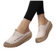 thumbnail image 1 of Platform Chunky Mules Walking Shoes for Women Comfortable Athletic Height Increasing Backless Slip on Sandals, 1 of 7