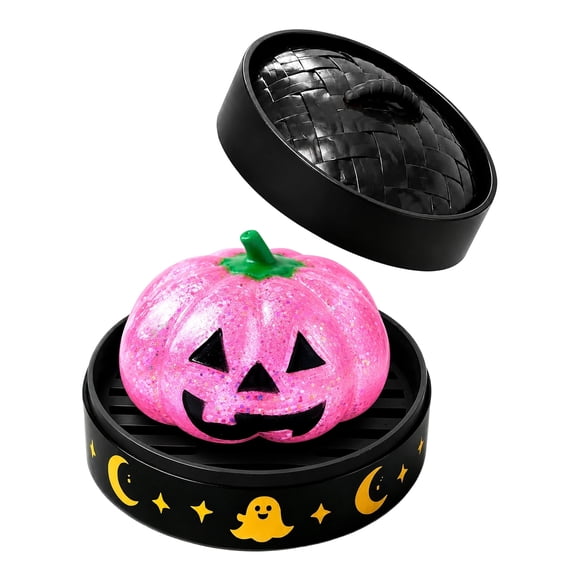 Halloween Glitter Dumpling Squishy Mystery Box, Bao Bun Spooky Squishy Toy, Stress Relief Sensory Fidget Toy for Adults, Soft Squeeze Anxiety Relief Ball, Colorful