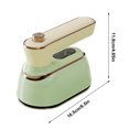 thumbnail image 3 of Folding Electric Iron For Both Wet and Dry Use Foldable Handheld Garment Steamer Portable Travel Iron for Wet and Dry Use Fast Heating Green (Green,1Pc) by JASKFLY, 3 of 9