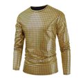 thumbnail image 1 of Chemises pour Hommes Mode Homme Décontractée Couleur Unie Manches Longues Col Rond Blouses Chemises, 1 of 1