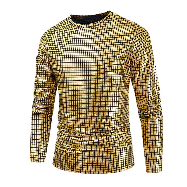Chemises pour Hommes Mode Homme Décontractée Couleur Unie Manches Longues Col Rond Blouses Chemises