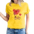 thumbnail image 2 of Meichang Chemises pour Femmes Joyeuse Saint-Valentin Hauts T-Shirts Graphiques Cœur en Bonbon Hauts Col Rond Coupe Ample Manches Courtes T-Shirts Saint-Valentin pour Femmes, 2 of 5