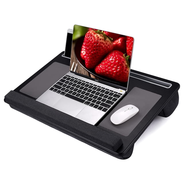 Extra Large Lap Laptop Desk- Home Office Portable LapDesk with Mouse Pad & Wrist Rest for Notebook/MacBook/Tablet, Sofa Bed Working, Writing, Drawing