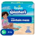 thumbnail image 1 of Pampers Splashers Swim Diapers, Size 5+, Disposable Baby Swim Diapers, 1 of 22