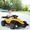 thumbnail image 3 of Costway 12V Kids Ride on Car Electric Racing Truck Remote Control w/ MP3 & Lights Yellow, 3 of 10