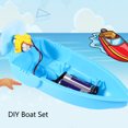 thumbnail image 3 of DIY Electric Boat, Plastic Blue DIY Boat Toy Multi Purpose  For Students For School Project, 3 of 8