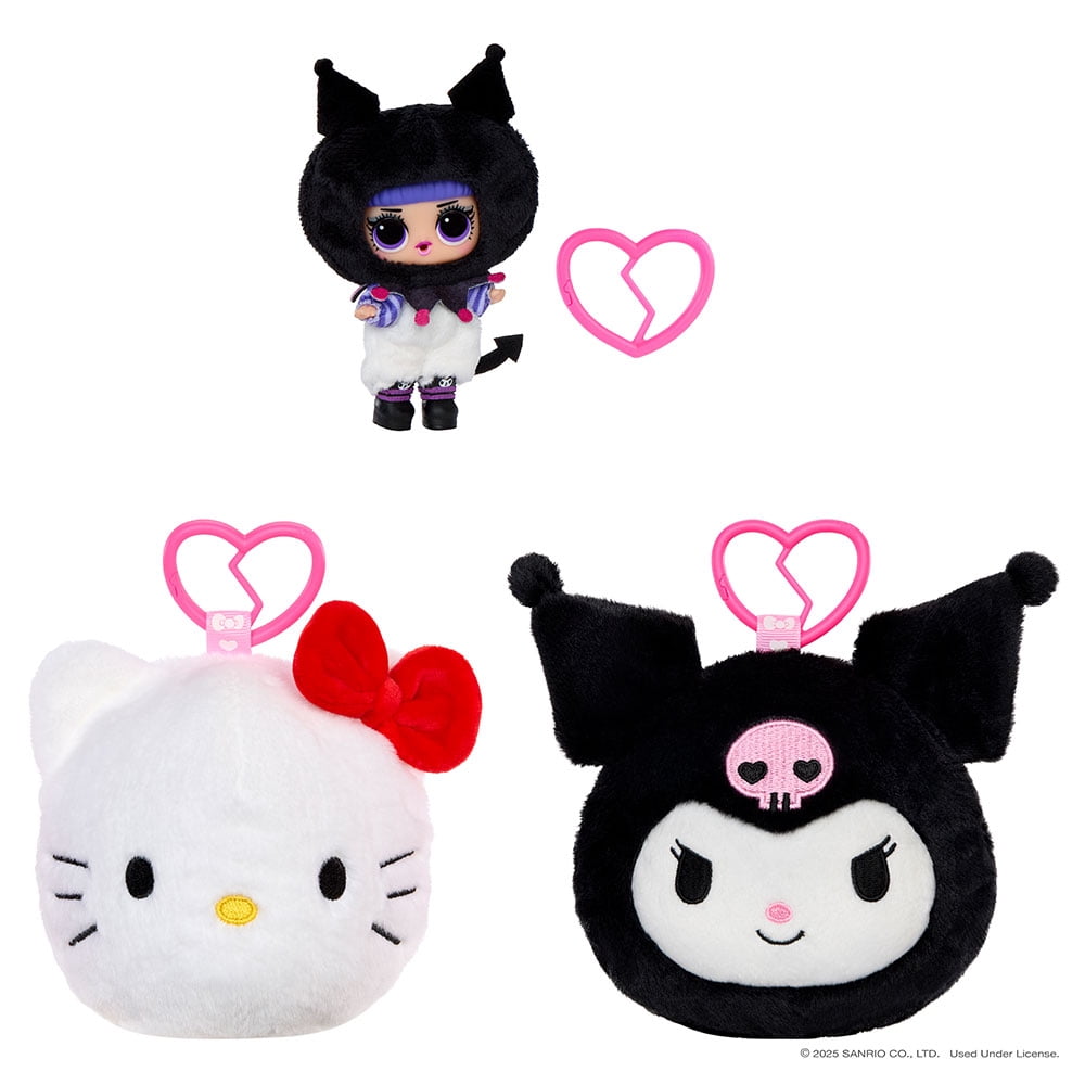 Surprise de peluche réversible L.O.L. Surprise! Loves Hello Kitty avec poupée Tout-petit et porte-clés assortis