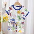 thumbnail image 1 of Qertyioot Mode Filles T-Shirts Décontractés à Manches Courtes Col Rond Col Bouton Ensembles de Shorts Imprimés Aubaines, 1 of 3