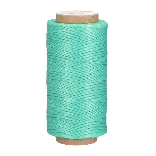 Unique Bargains Fil à Coudre en Cuir 186 Yards 210D/1mm Corde Cirée en Polyester, Turquoise