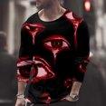 thumbnail image 2 of LUOGENLI T-shirts pour Homme pour Hommes T-shirts pour Hommes Célébration Performance Tour Mode Chemise Décontractée Oeil Imprimé Manches Longues Col Rond T-Shirt 4xlt T-shirts pour Hommes T-shirts Graphiques Fête de la Saint-Patrick Rouge Brique TTG, 2 of 5