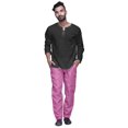 thumbnail image 2 of Atasi Solid Ready Made Dupion Elastic Pajama For Mens Ethnic Bottom Pants, 2 of 5
