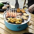 thumbnail image 4 of Gril Barbecue Portatif Mini au Charbon, Gril BBQ au Charbon Compact, Gril au Charbon Multifonction Sans Fumée Rond de Table pour Cuisson Intérieure Extérieure Maison Fête Pique-Nique Camping, 4 of 7