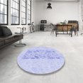 thumbnail image 4 of Ahgly Company Tapis d'Intérieur Lavable en Machine Carré Lavande Bleu, 3 Pieds Carré, 4 of 7