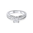 thumbnail image 4 of 1 1/4ct Princess Cut Diamond Engagement Ring 3/4ct ctr 14K White Gold, 4 of 4