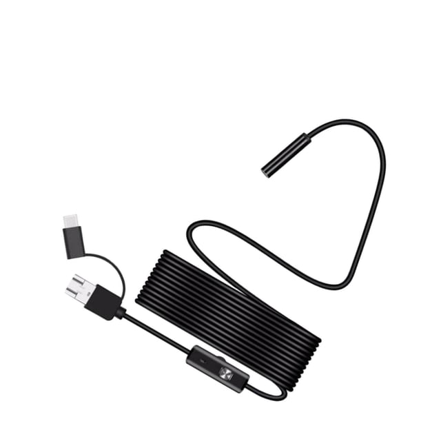Caméra Endoscope Portable 8mm Étanche Endosocope pour Téléphone Intelligent PC 10m