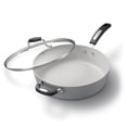 thumbnail image 1 of Starfrit The Rock Terra 12" Deep Fry Pan with Lid, Ceramic Non-Stick, Scratch Resistant, Oven & Dishwasher Safe, Gas Electric Ceramic Halogen Cookware, Healthy Cooking, 1 of 10