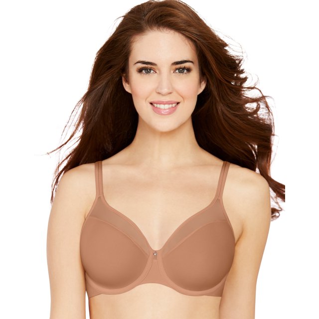 Bali Womens One Smooth U Ultra Light Illusion Neckline Underwire Bra, 42DD