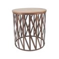 thumbnail image 1 of hometrends Copper Iron Table with Solid Wood Top, 1 of 2